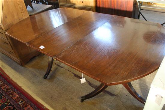 Regency mahogany D end dining table(-)